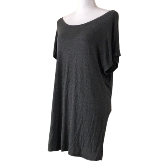 Free To Live Gray short sleeved boat neck tunic - Picture 6 of 9